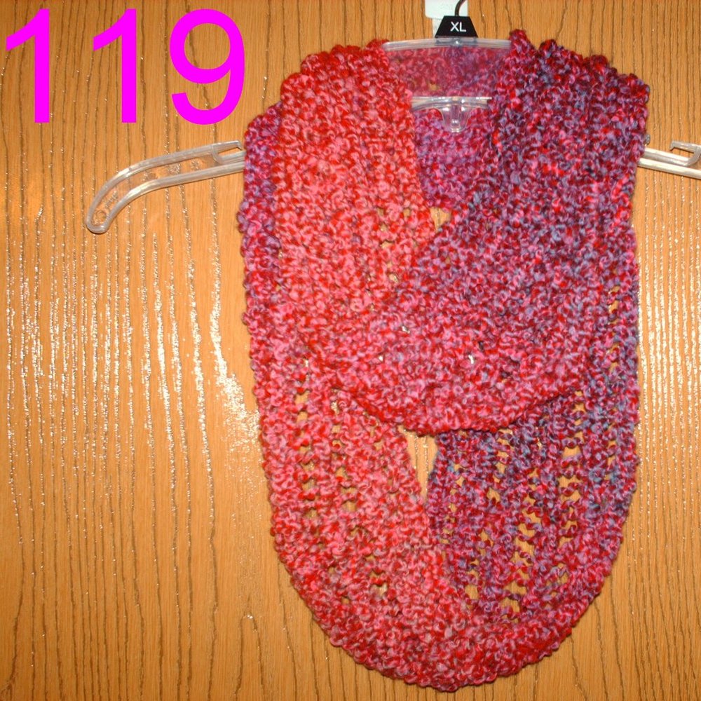Lot of 5 Handmade Infinity Scarves